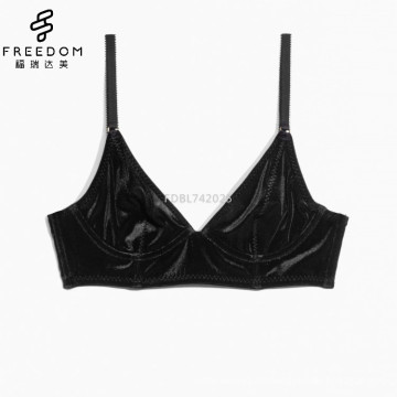 Super bequeme indische sexy Mädchen neue Design Dreieck drahtlose einfache samt Bralette BH und Panty Höschen Foto